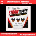 DIGITAL DOWNLOAD  Classic Vibes Boy Mouse Strawtopper