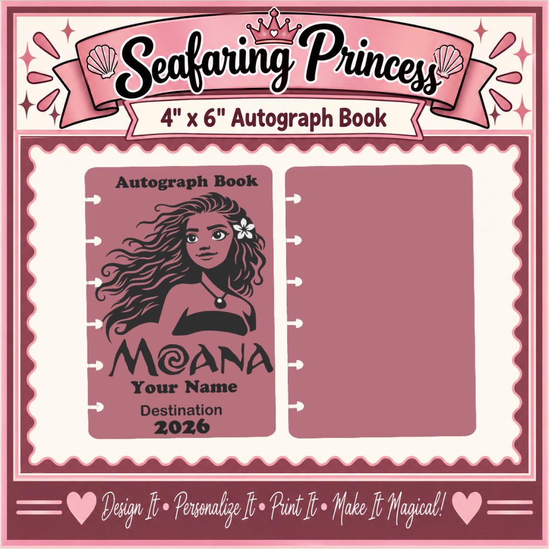 DIGITAL DOWNLOAD - Seafaring Princess Autograph Book (4" x 6")