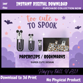 Digital Download - Too Cute to Spook Bookmarks