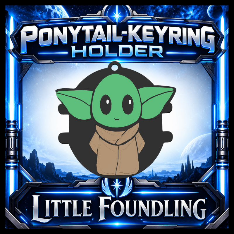💚💚 DIGITAL DOWNLOAD - Little Foundling Ponytail-Keyring Holder